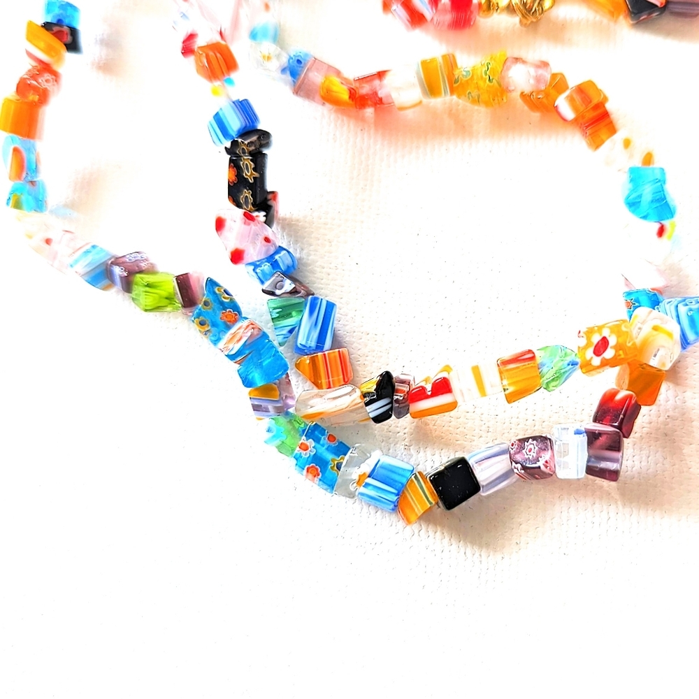 Millefiore 33" necklace